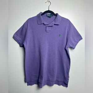 Polo Ralph Lauren Classic Fit Mens Polo Shirt Short Sleeve Green Pony Purple XL